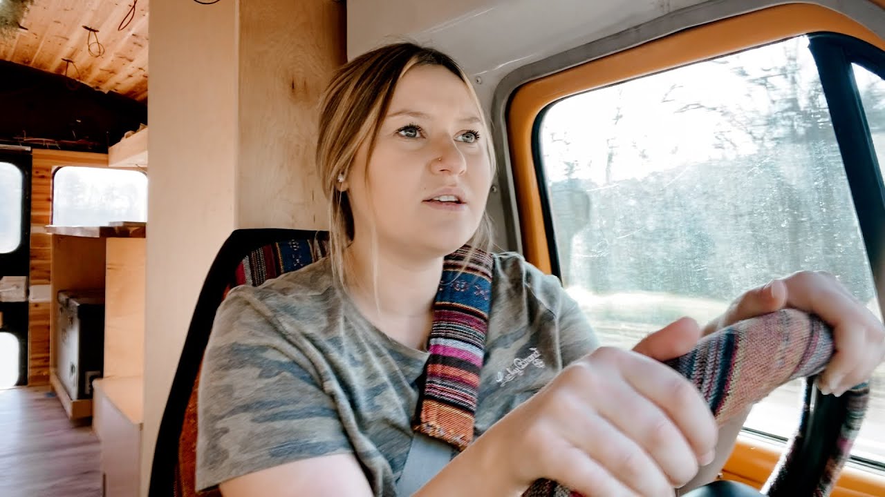 Finishing Skoolie Kitchen Pt 1-Nothing is going as planned-DIY Pull Out Fridge & Soft Close Drawers