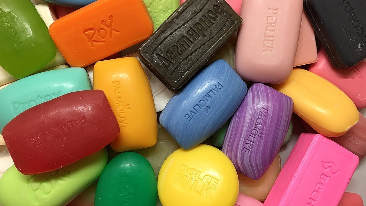 1 Hour ASMR Sixteen Hard/Dry Soaps Cutting - Relaxing Soap Cutting ASMR for Sleep