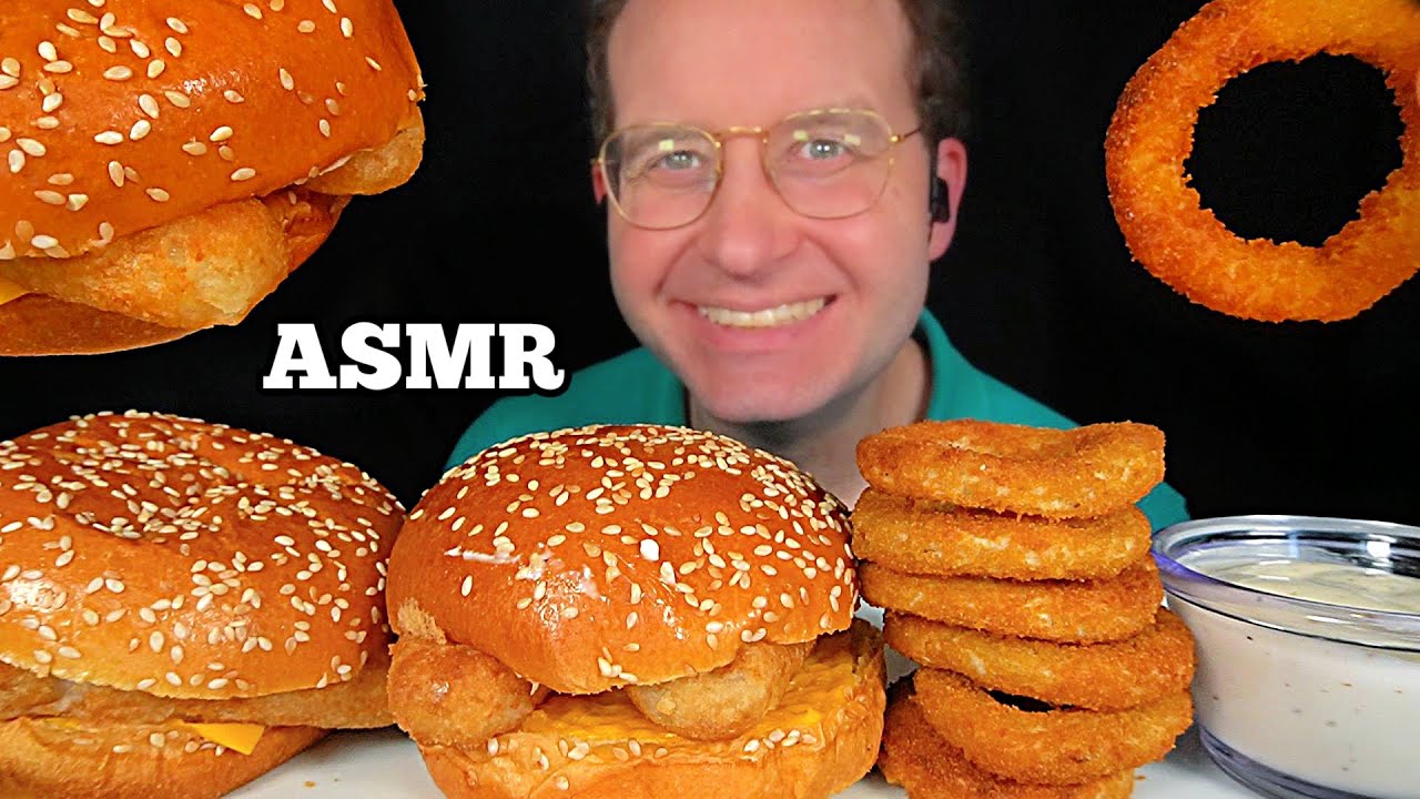 ASMR FISH SANDWICHES MUKBANG (No Talking) EATING SOUNDS