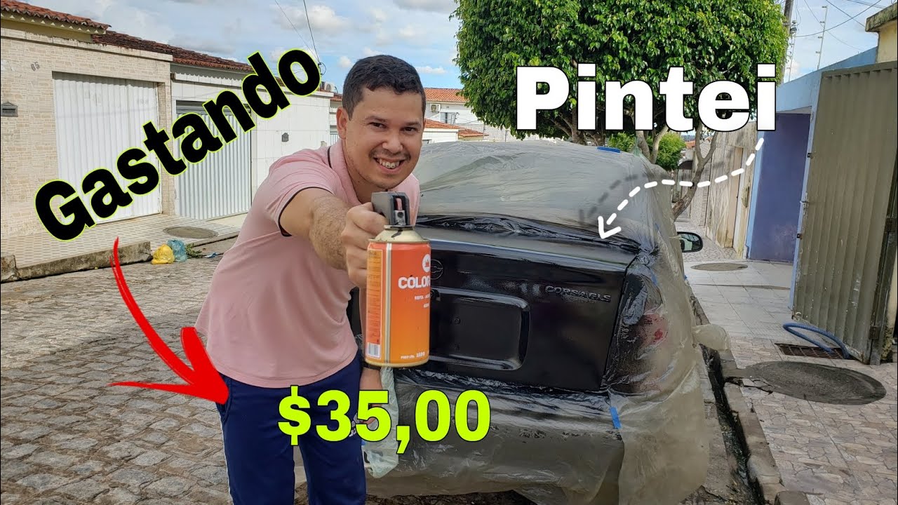 Pintando carro com Spray. reforma do corsa gls😉