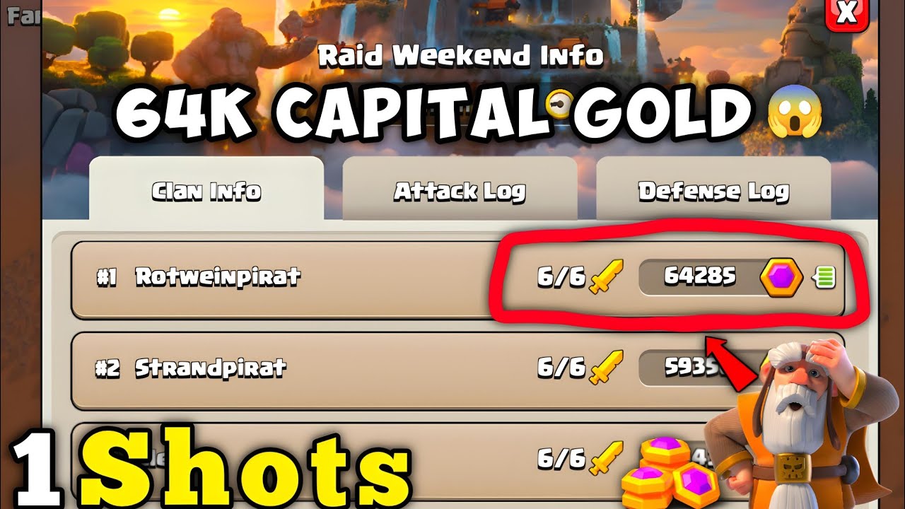 I Collect 64k Capital Gold in Clan Capital 😱 | Clash of Clans