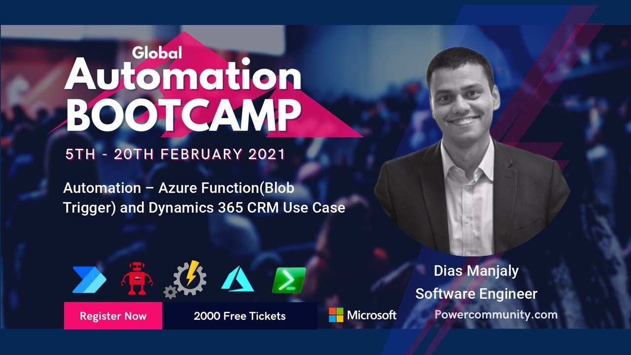 Automation – Azure Function(Blob Trigger) and Dynamics 365 CRM Use Case - Azure Integration Bootcamp