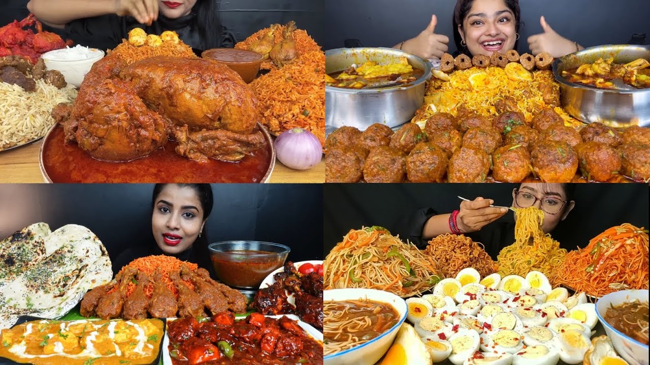 Eating Spicy Whole chicken curry 🍗🤤 Eggs curry, Different types Noodle , chicken leg, mukbang, asmr