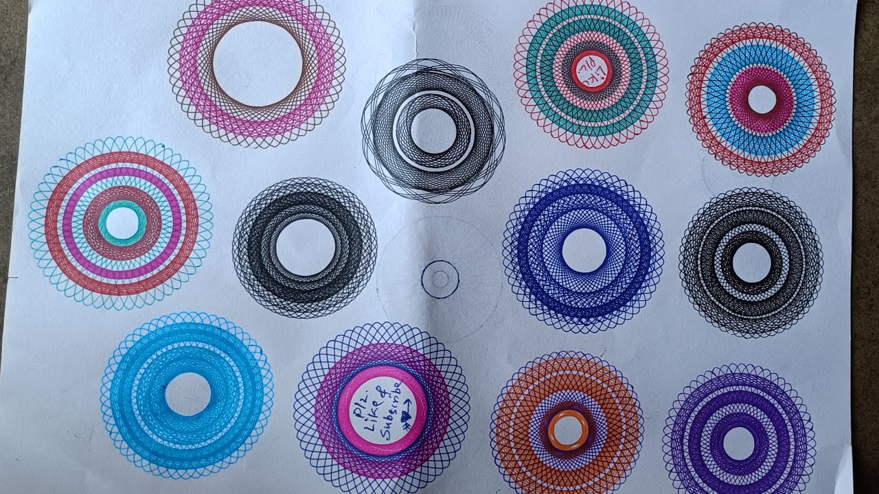 Spirograph drawing art tutorials 😍. #shorts #satisfying #ytshorts #2024 #live #usa