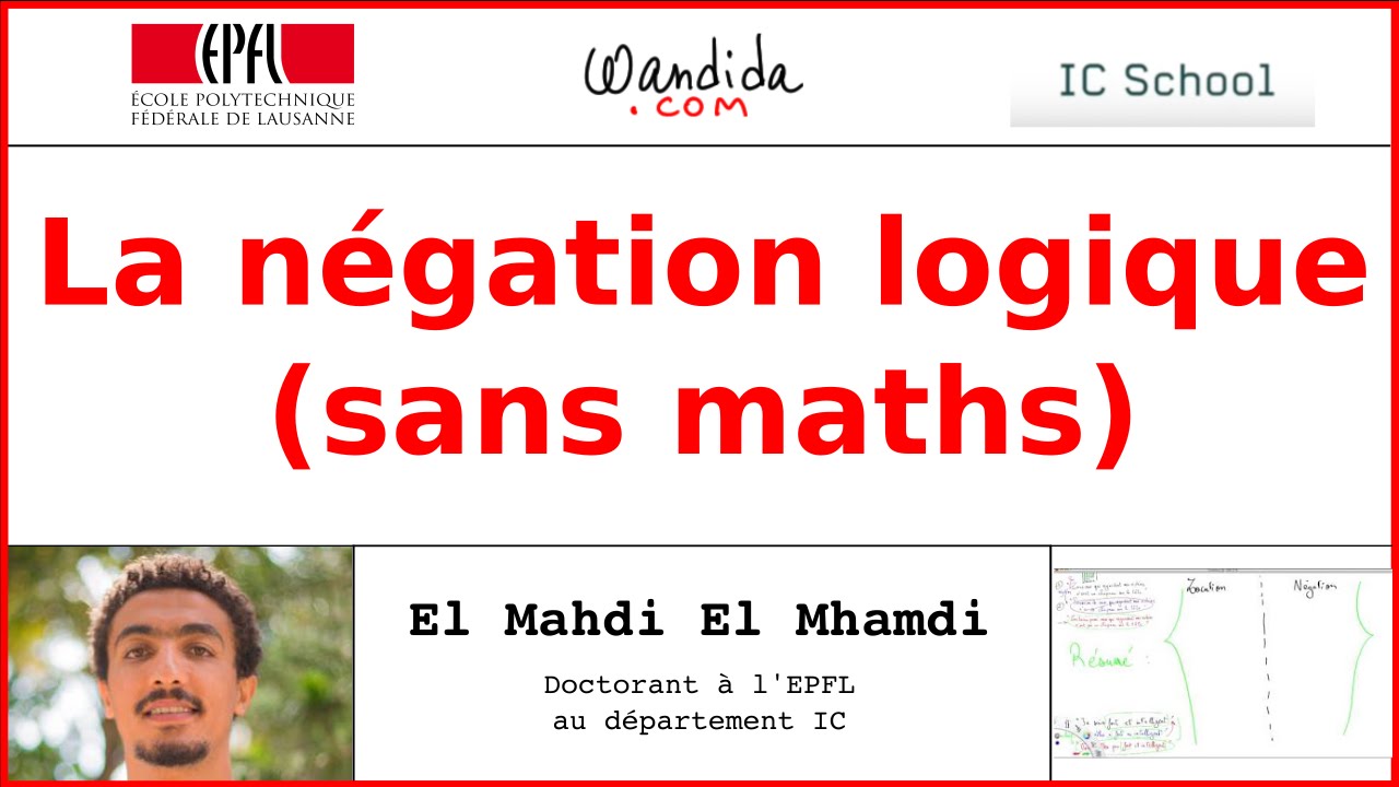 La négation logique (sans maths) | El Mahdi El Mhamdi