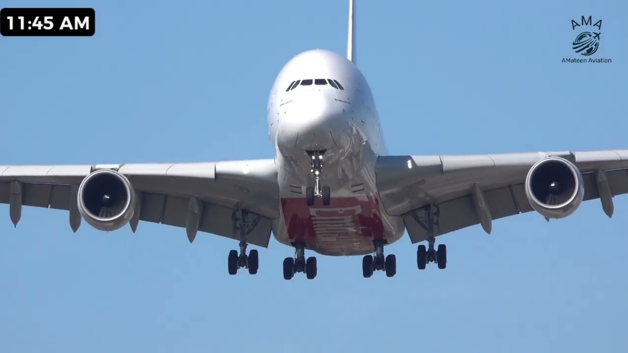 A380 APPROACH & DEPARTURE 🛬✈️ Emirates Birmingham Airport ( BHX )