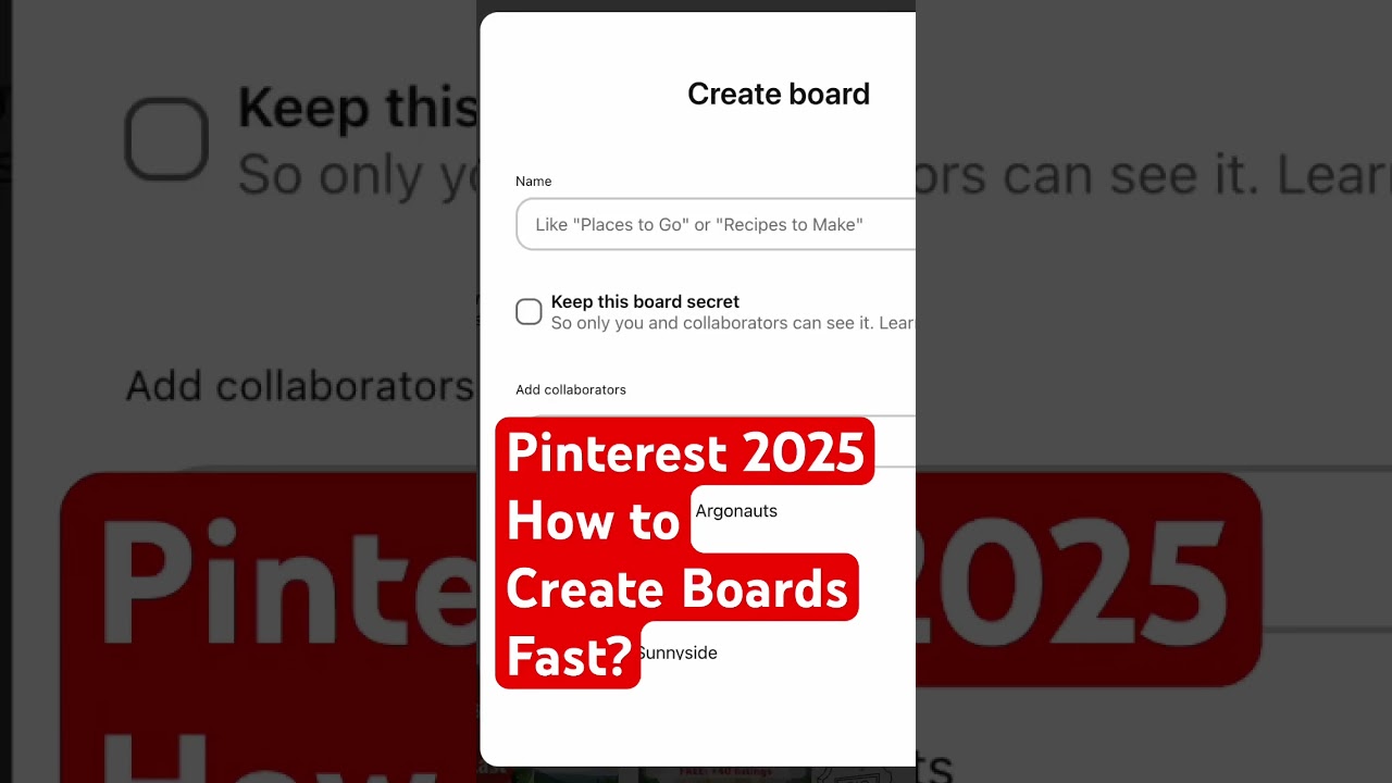 Pinterest 2025. How to make Vision board on Pinterest Fast