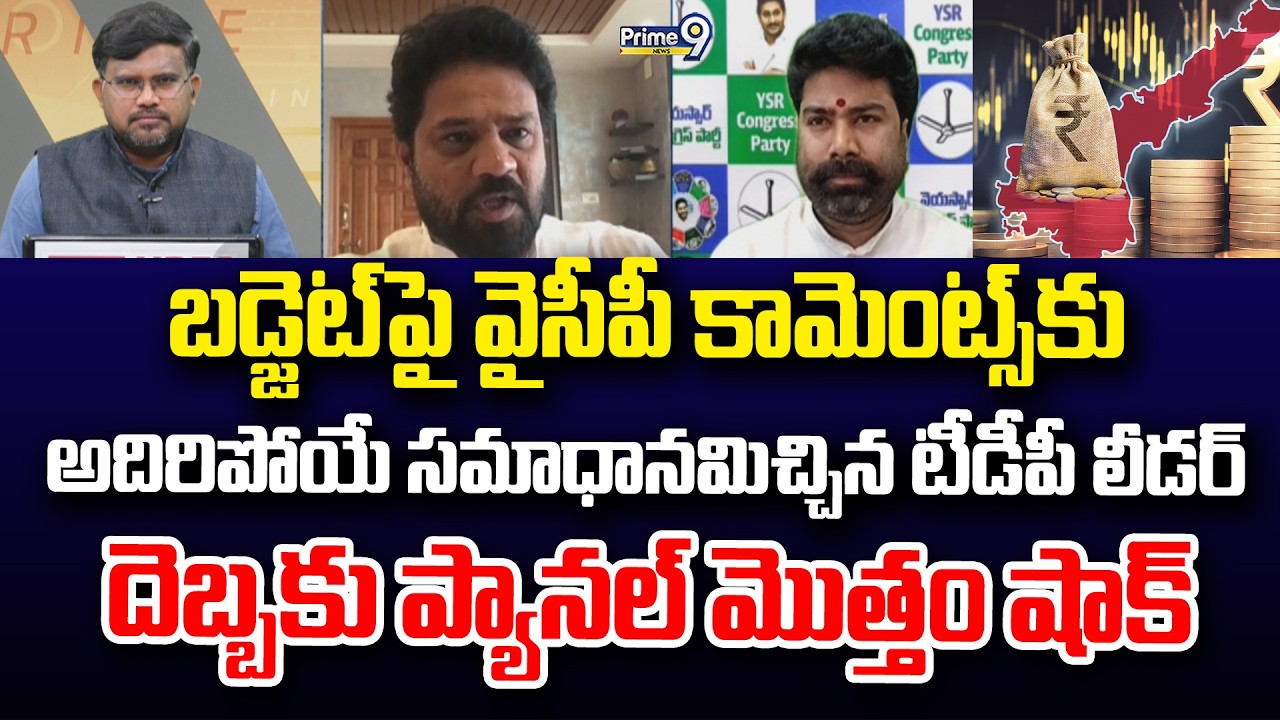 బడ్జెట్ పై వైసీపీ కామెంట్స్ కు అదిరిపోయే సమాధానమిచ్చిన టీడీపీ లీడర్  దెబ్బకు ప్యానల్ మొత్తం షాక్