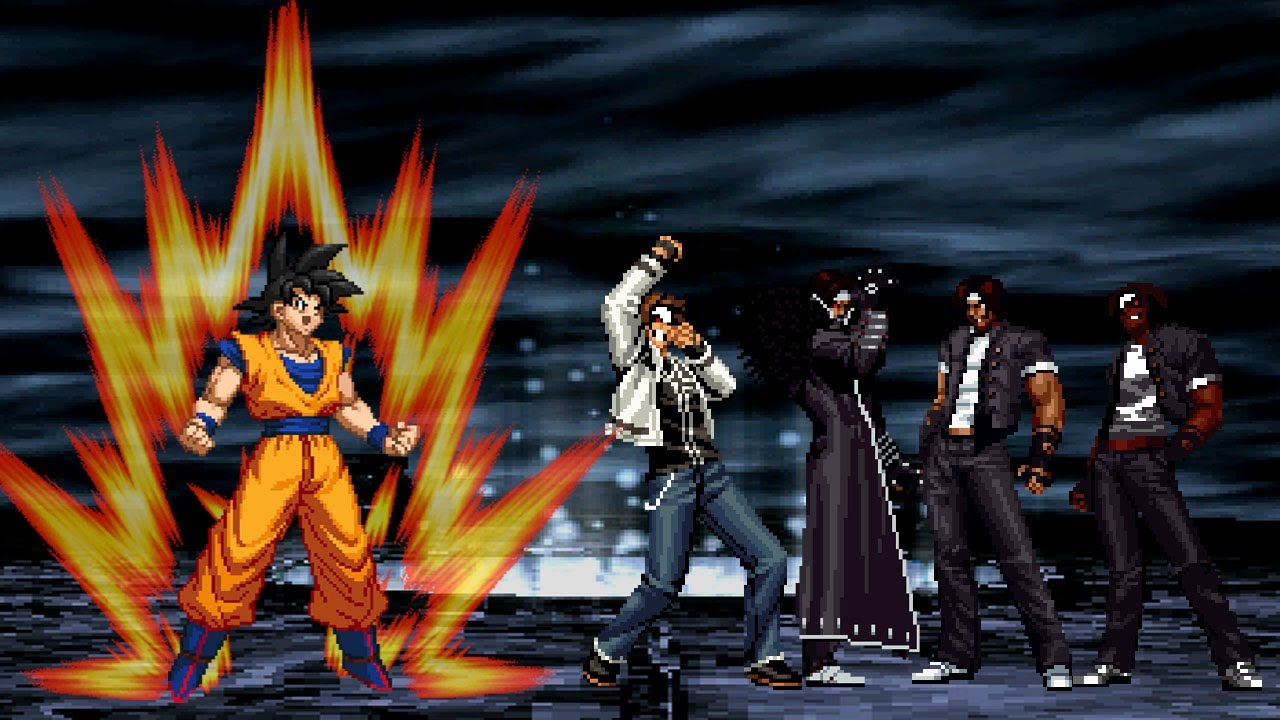 [KOF Mugen] Son Goku (Ver 3.5) VS. Kusanagi Team
