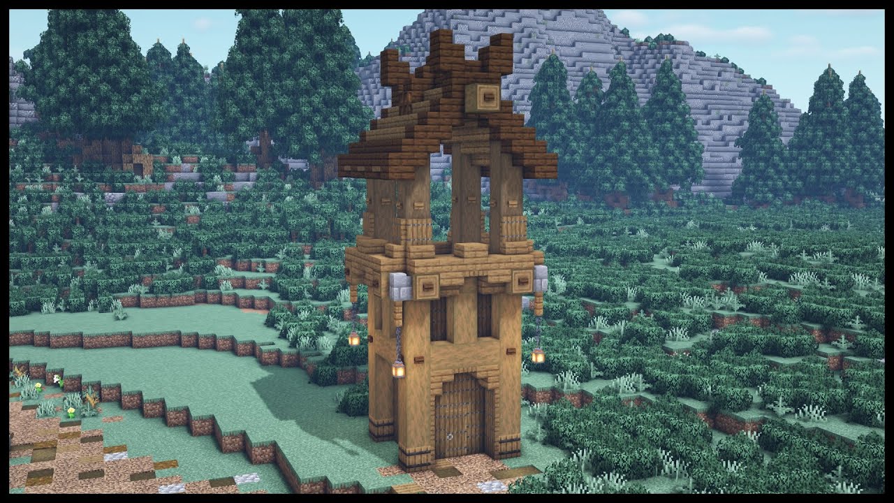 Minecraft: Как построить деревянную сторожевую башню [Урок]