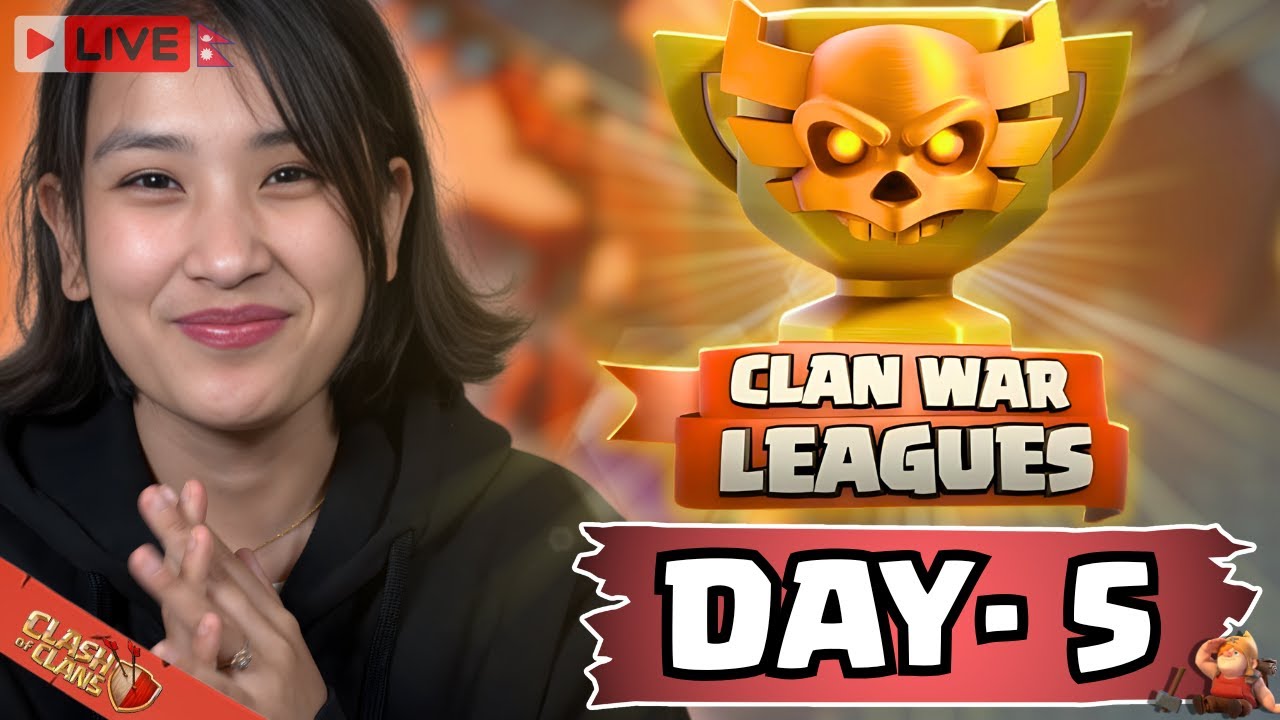 Clash of Clans LIVE 🔴 CWL Day 5 | Intense War Attacks & 3-Star Push | With AlyyOn