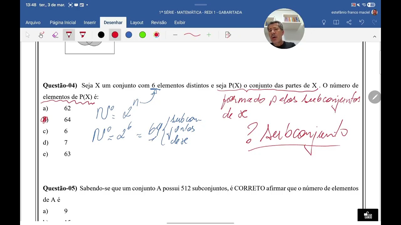 Matemática - operações com conjuntos
