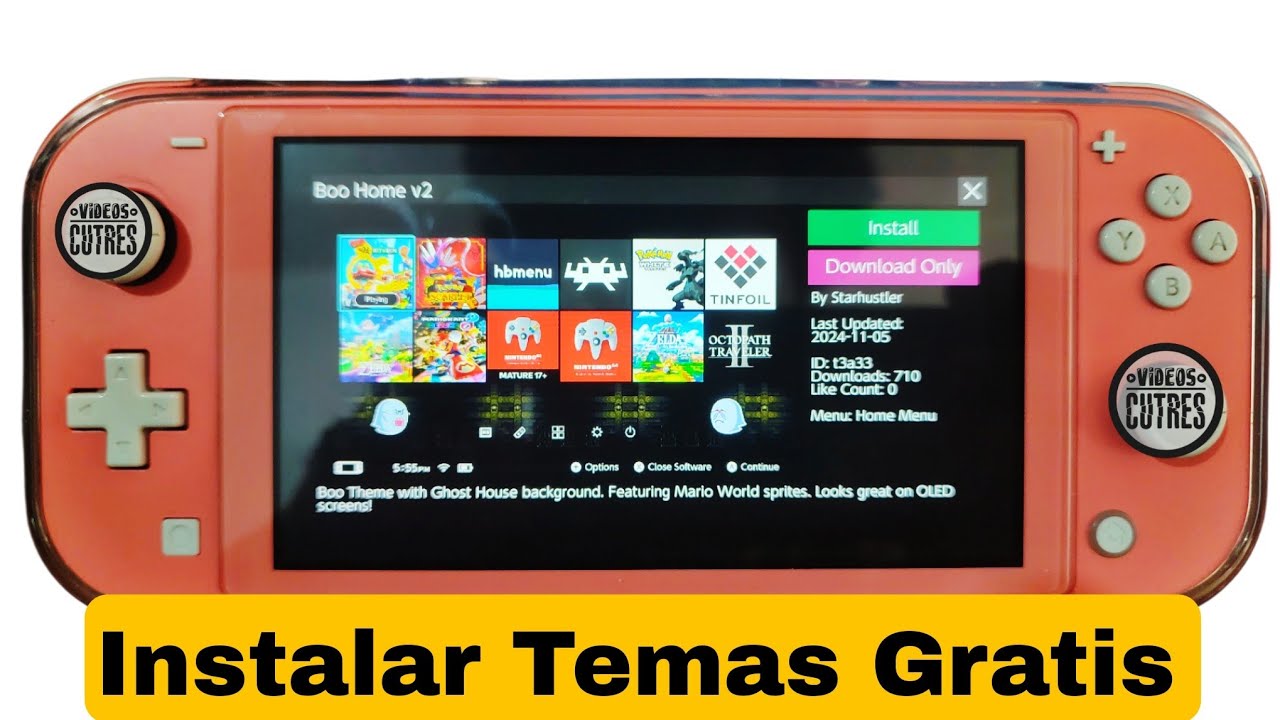Instalar temas en Nintendo Switch con themezer y NXthemes desde el Homebrew hbmenu 2024