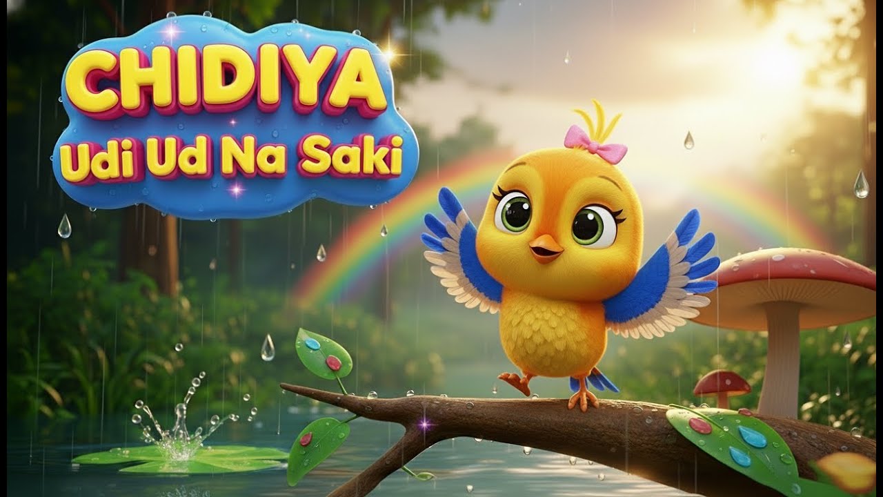 Chidiya Udi Ud Na Saki 🐦|Cute Bird Story Song|Hindi Kids Rhyme Kids Rhyme|चिड़िया उड़ी उड़ ना साकी