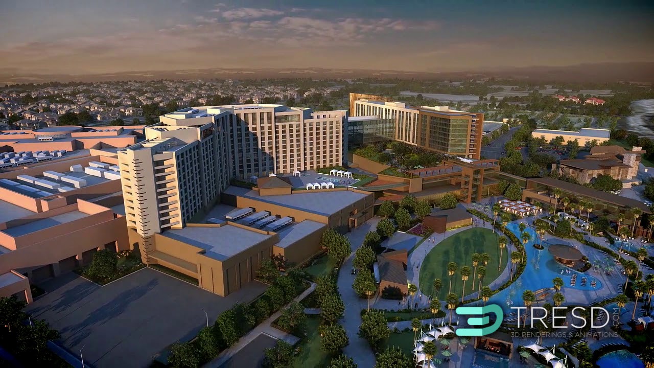 TresD Pechanga Hotel Expansion - Exterior Animation