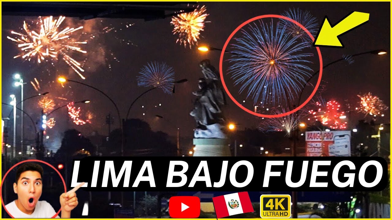 NO ES UNA GUERRA ES EL AÑO NUEVO 2026 PERUANO| bombardeo de colores en Lima.@MUNDOSINCREIBLES-g4l