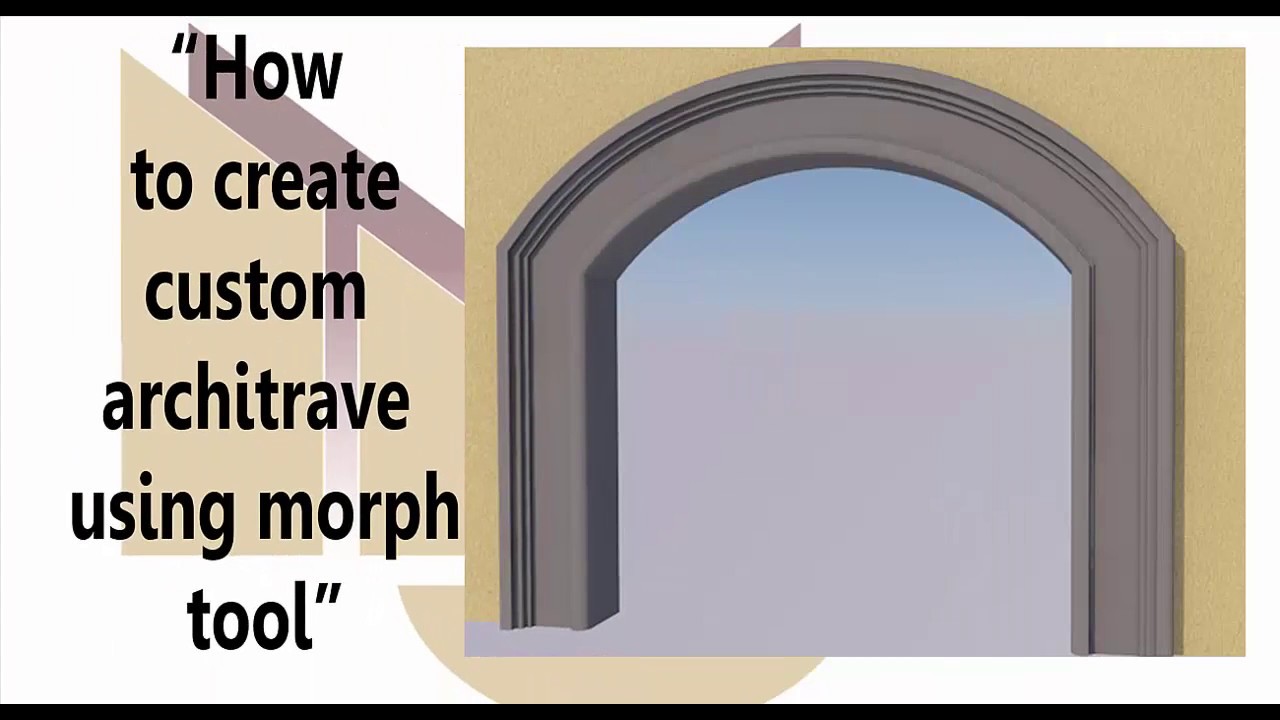 How to create custom architrave on arc opening using morph