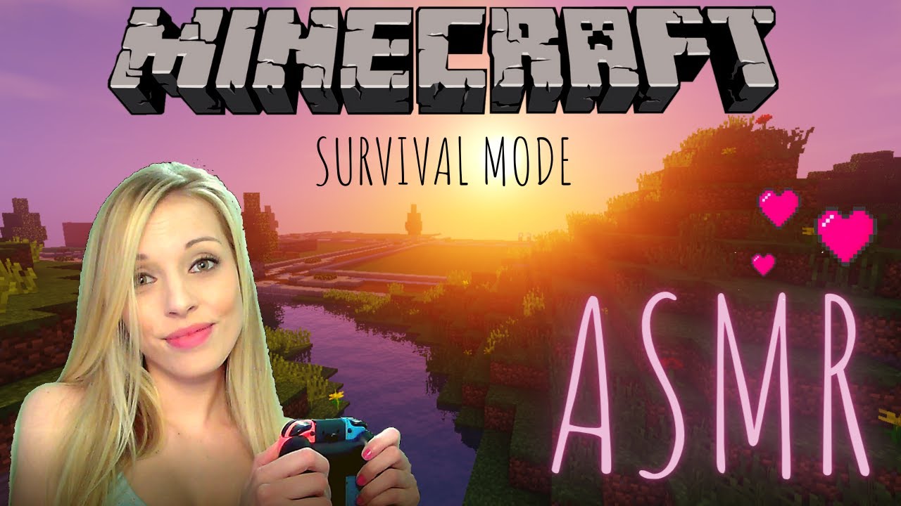ASMR - Minecraft Survival Mode - my first playthrough! soft voice, whispers, relaxing gameplay