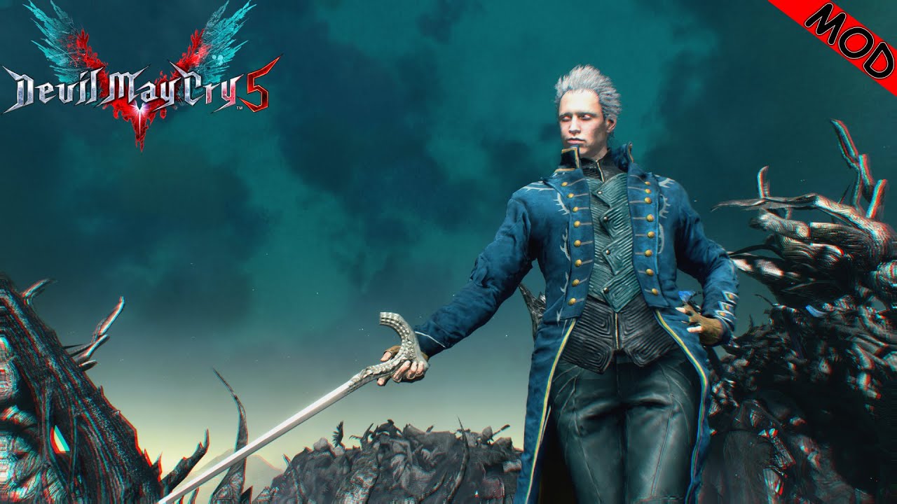 V DMC5 Vergil costume - Devil May Cry 5 [MOD][1080P][60FPS]