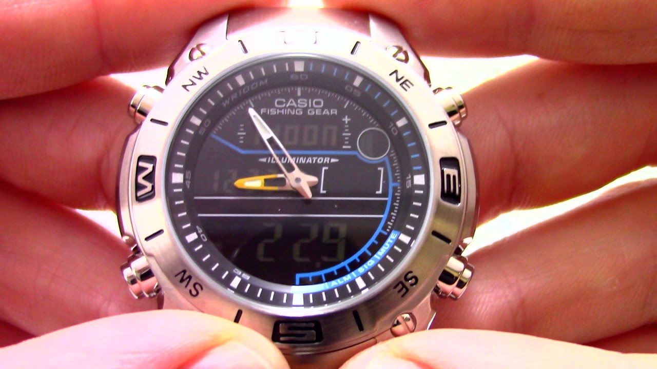 Часы Casio Fishing Gear AMW-703D-1A - Инструкция, как настроить от PresidentWatches.Ru