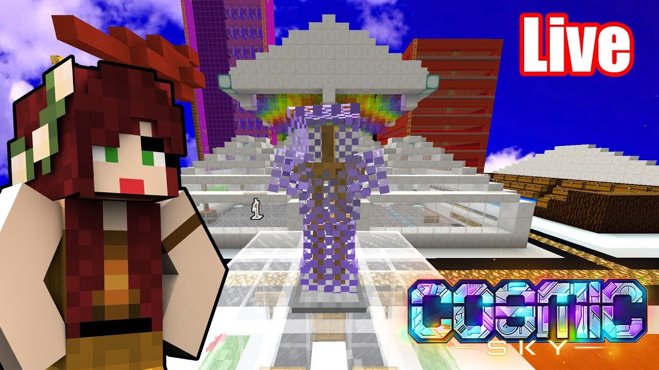 Attempting to spend over 1 million XP with MickyMack | Minecraft Cosmic Sky part 23