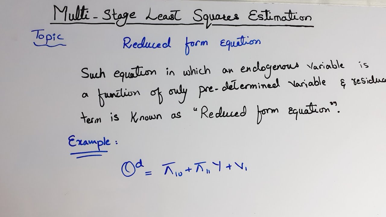 Reduced Form // Identification// Econometrics