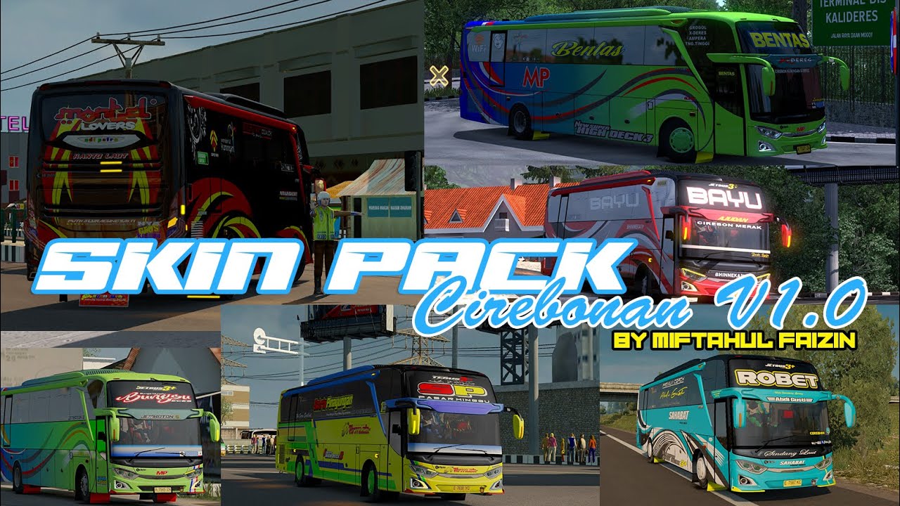 SHARE LIVERY FREE !!!! || REVIEW + SHARE SKIN PACK CIREBONAN V1.0 || MOD JB3 HDD GEN1 BY DINY