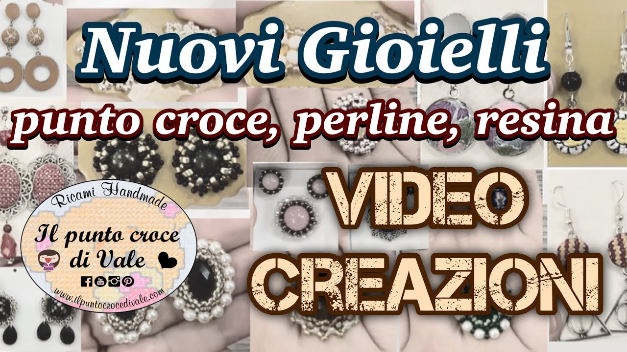 💖Nuovi gioielli a punto croce, perline e resina! Video creazioni #IlPuntoCroceDiVale