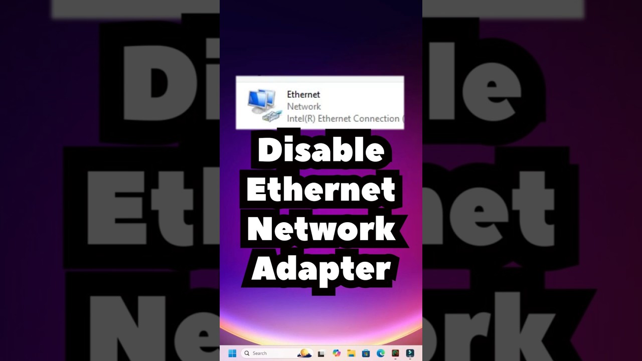 Отключение сетевого адаптера Ethernet на ПК или ноутбуке с Windows 11/10 (простые шаги)