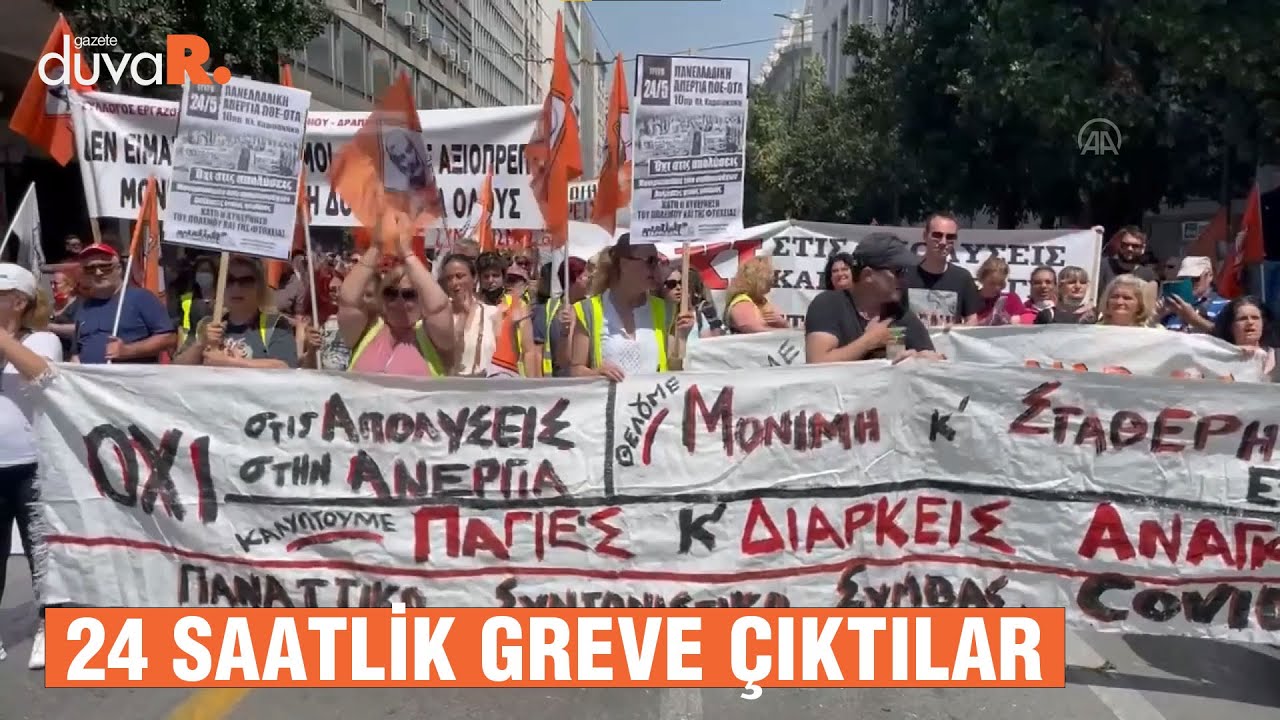 Yunanistan'da belediye iş&ccedil;ilerinden 24 saatlik grev