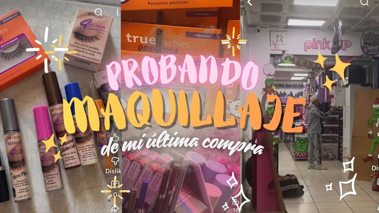 Probando maquillaje | Rimel | Pestañas | Compras 🛍️ 