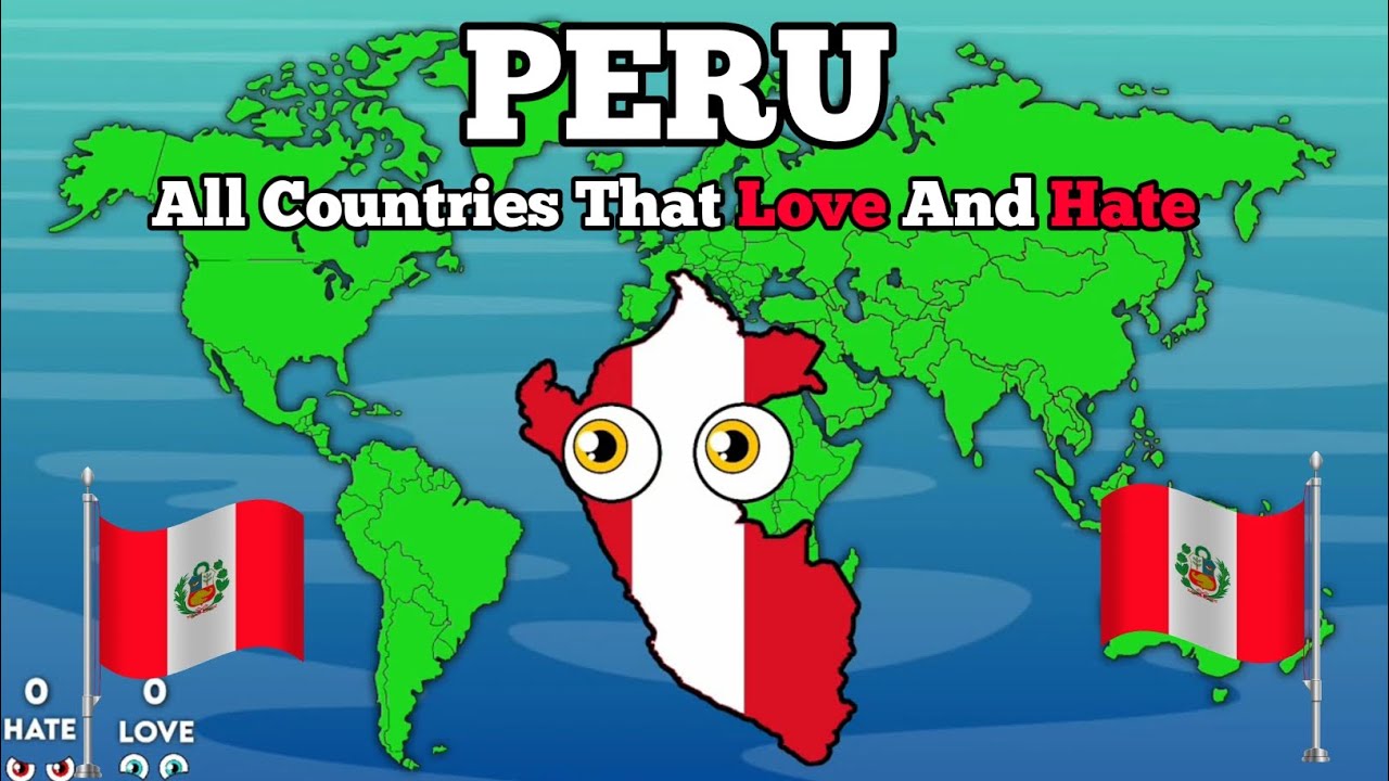 All Countries that love and hate Peru 🇵🇪 Map Animation Hindi 