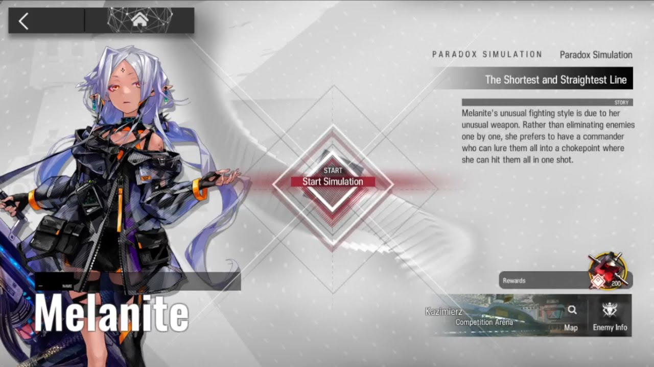 [Arknights] Paradox Simulation: The Shortest and Straightest Line (Melanite)