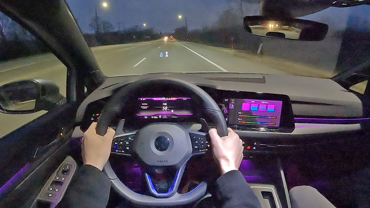 2022 Volkswagen Golf R - POV Night Drive (Binaural Audio)