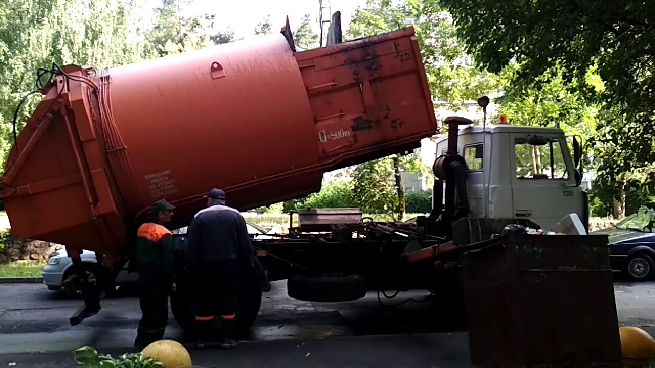 Подборка мусоровозов. Как мусоровозы забирают мусор. #мусоровоз