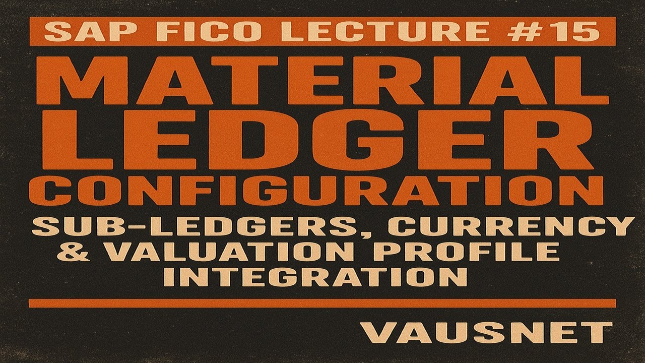 SAP FICO Lecture #15: Material Ledger Explained | Sub-Ledgers, Currency & Valuation integration