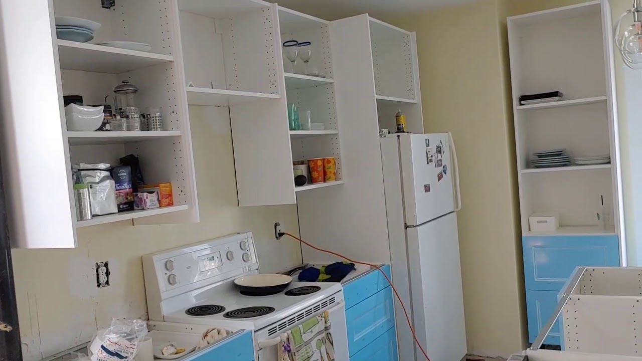 IKEA kitchen.  Quartz counter tops are coming