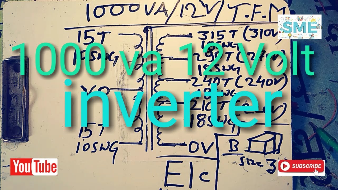 Transformer winding data part 9 / 1000 va 12 Volt inverter transformer