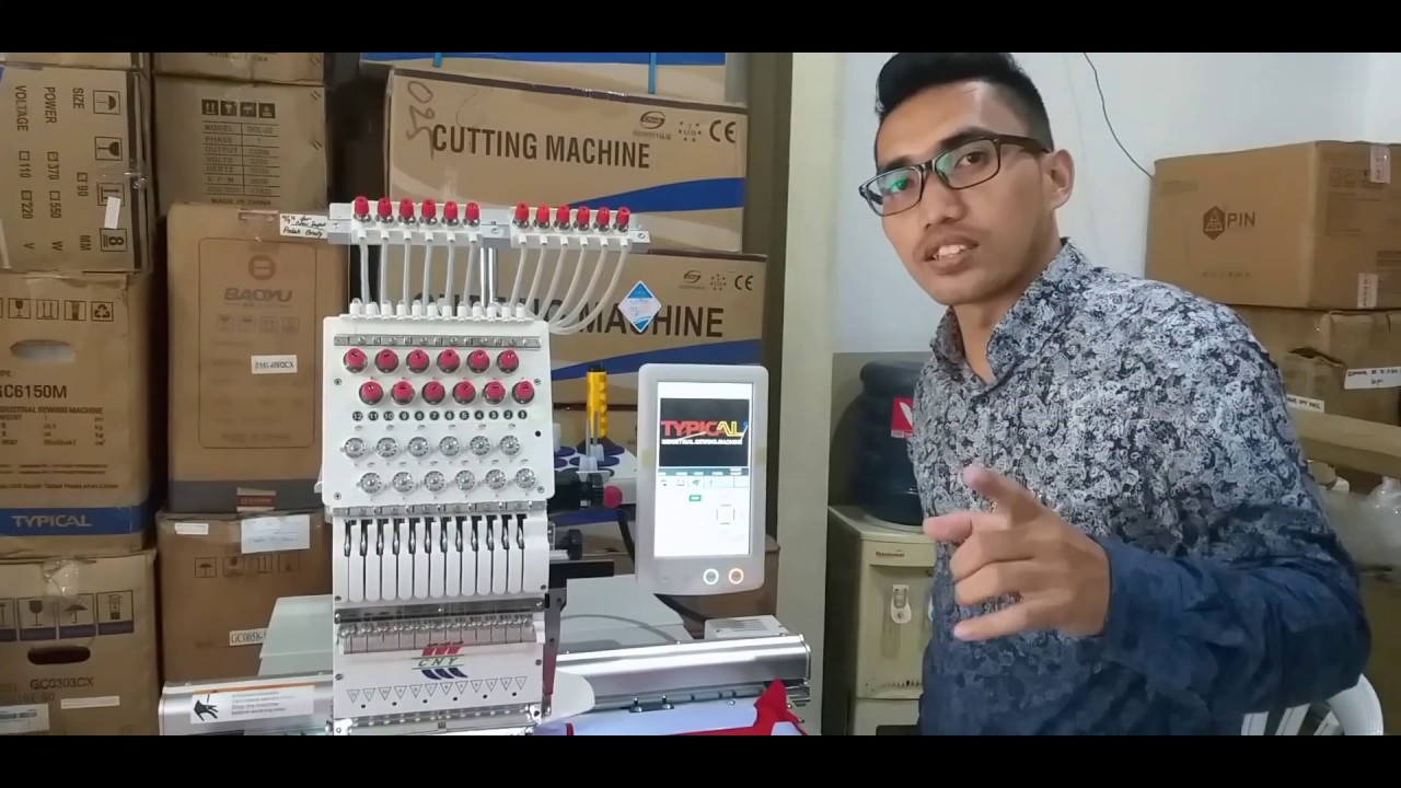 Mesin bordir 1 kepala 12jarum CNY