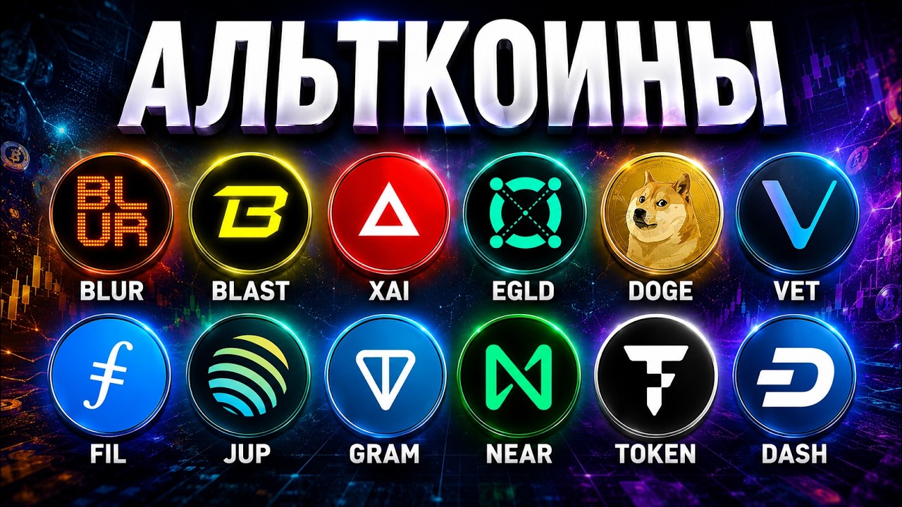 Альткоины на иксы! Разбор монет: BLUR BLAST XAI EGLD DOGE VET FIL JUP GRAM NEAR TOKEN DASH