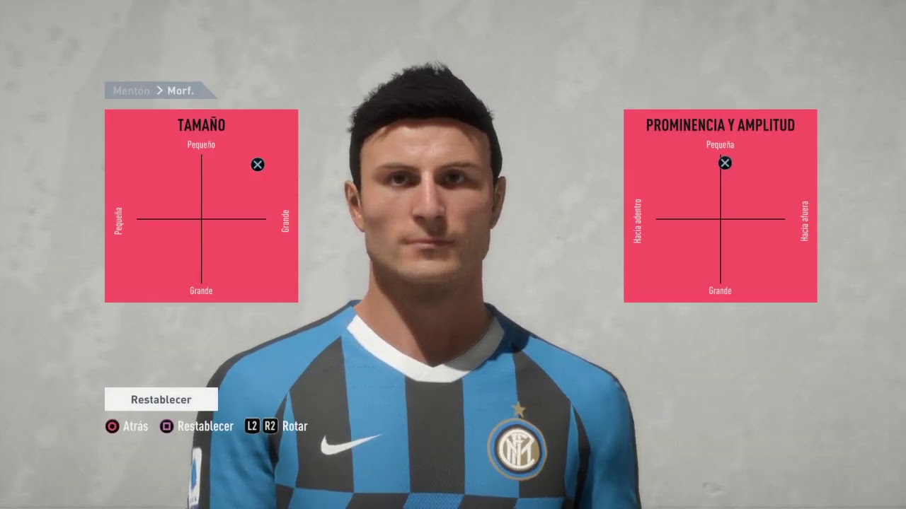 Crear a Javier Zanetti en FIFA 20