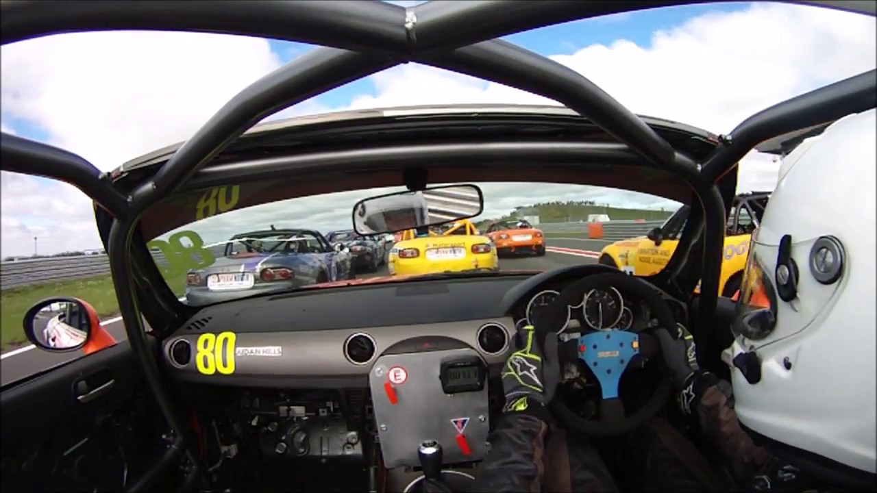 BRSCC Mazda MX5 Supercup 2017 Snetterton - Round 14 Onboard with Aidan Hills 38th-13th