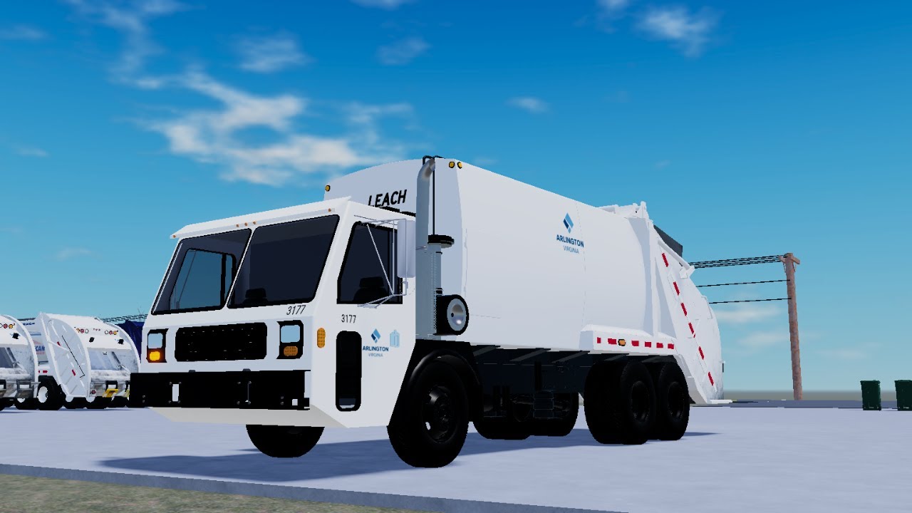 Roblox Garbage Trucks | Brand New Arlington Leach Rear Loader Packing Trash