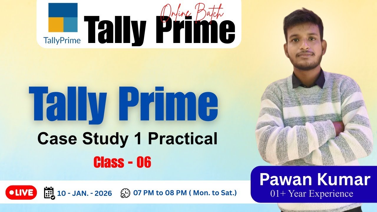 Tally Prime Case Study 1 Practical  | Tally Prime Tutorial in Hindi | Online Class by Pawan Sir