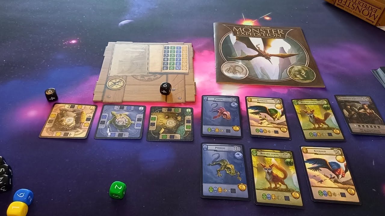 Monster Expedition le petit jeu d'Alexander Pfister. Explications et partie solo : l'expédition 1.