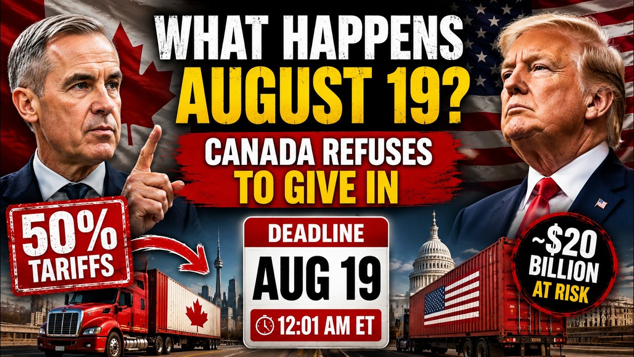 🚨 Что произойдет 19 августа? 🇨🇦 Дедлайн Трампа по 50% пошлинам и ответ Канады