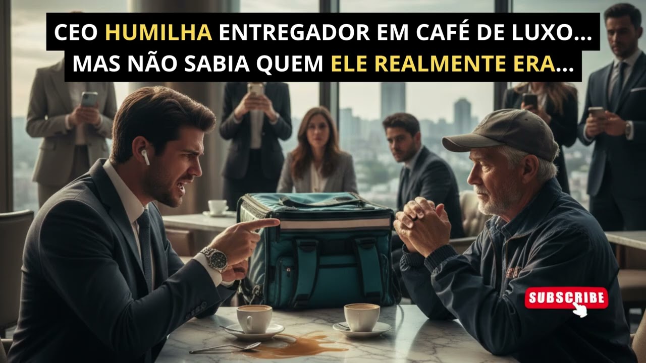 CEO humilha entregador em café de luxo... mas não sabia quem ele realmente era…