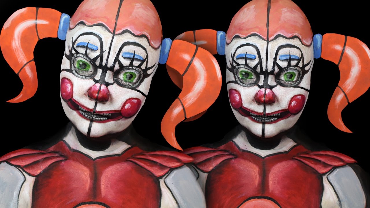 Baby FNAF Sister Location Halloween Make-Up Tutorial | ItsGottaBeHalloween
