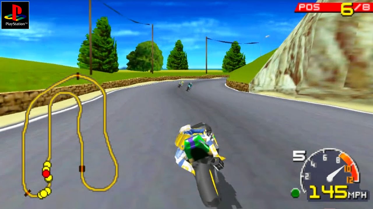Moto Racer - Gameplay PSX / PS1 / PS One / HD 720P (Epsxe)