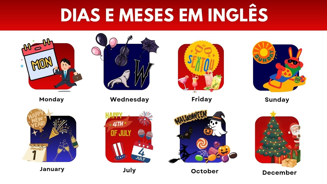 Dias e Meses em Inglês | A fórmula mais simples pra aprender inglês [AULA COMPLETA]